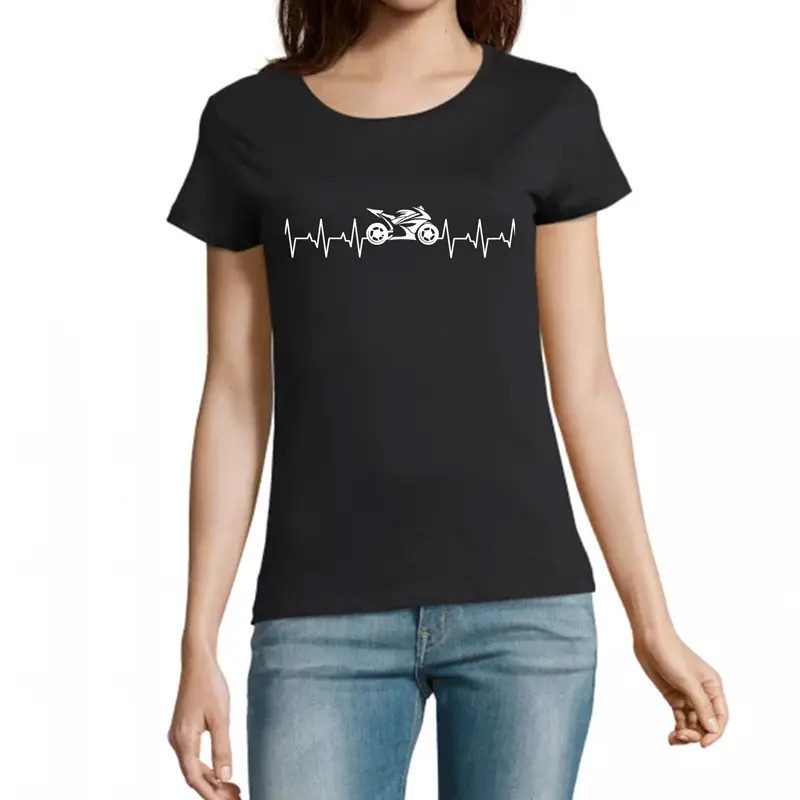 t-shirt moto électrocardiogramme t-shirt moto électrocardiogramme