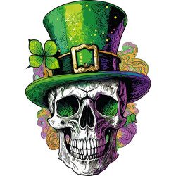 Tee-shirt tête de mort Saint Patrick pour femme | Atypics