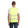 Gilet de sécurité unisexe jaune fluo dos