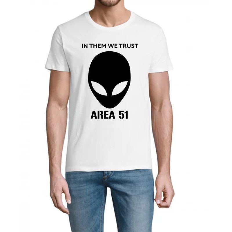 T shirt area 51 blanc Atypics pour homme T shirt area 51 blanc Atypics pour homme