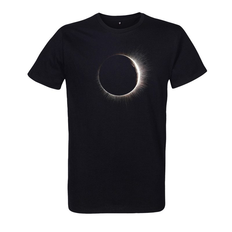 t-shirt homme noir imprimé éclipse t-shirt homme noir imprimé éclipse