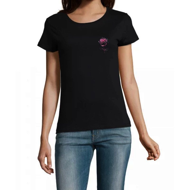 T Shirt rose coeur pour femme T Shirt rose coeur pour femme