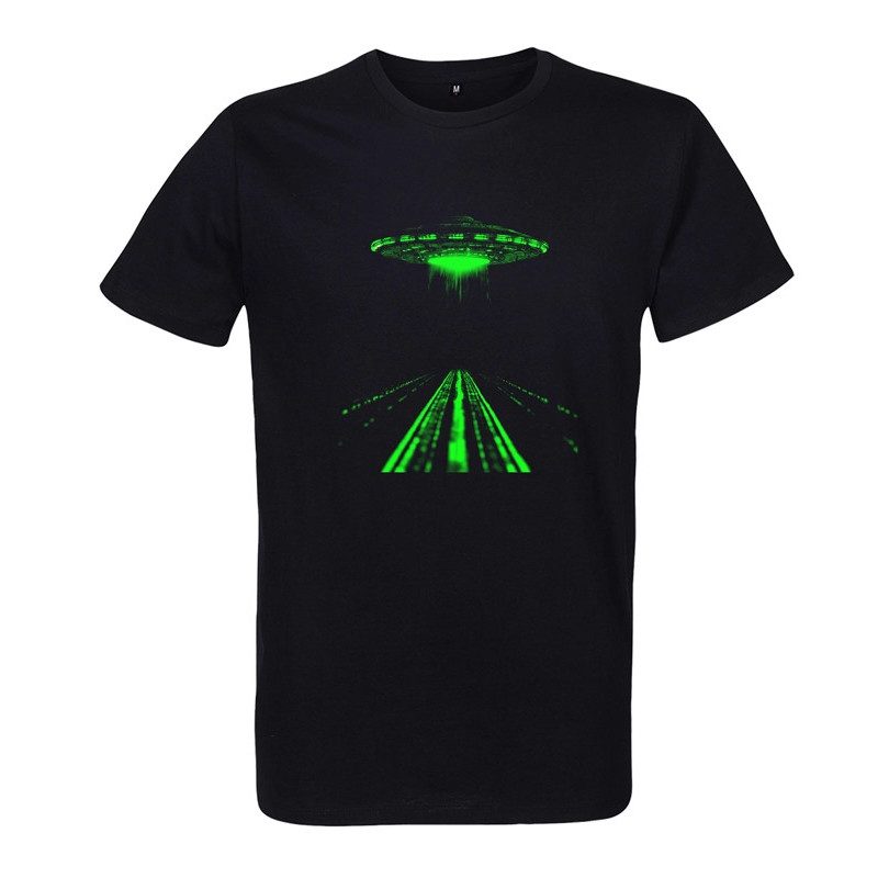 t-shirt UFO Ovni halo vert pour homme t-shirt UFO Ovni halo vert pour homme