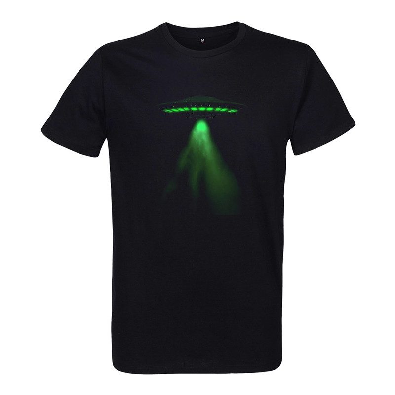 t shirt homme UFO ovni lumière verte t shirt homme UFO ovni lumière verte
