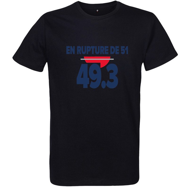 T Shirt 49.3 rupture 51 - pour Homme - Atypics T Shirt 49.3 rupture 51 - pour Homme - Atypics