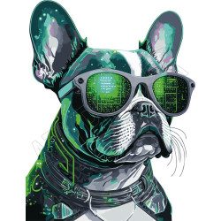 T-Shirt Bouledogue Matrix - pour femme