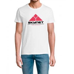 t-shirt Skynet blanc pour homme