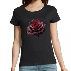 T Shirt Rose Gothique- pour femme