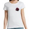 T Shirt rose gothique coeur- pour femme