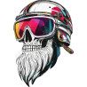 T Shirt Crâne Motard Barbu - pour Homme - Atypics