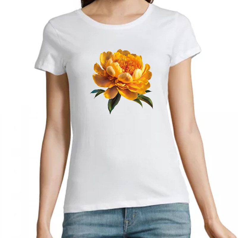 T Shirt Pivoine- pour femme T Shirt Pivoine- pour femme
