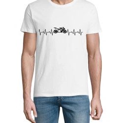 T Shirt Heartbeat Moto- pour Homme - Atypics