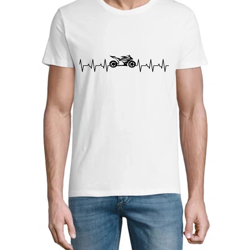 T Shirt Heartbeat Moto- pour Homme - Atypics T Shirt Heartbeat Moto- pour Homme - Atypics