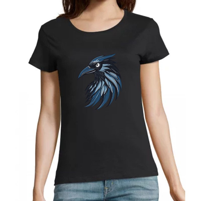 T Shirt corbeau- pour femme T Shirt corbeau- pour femme