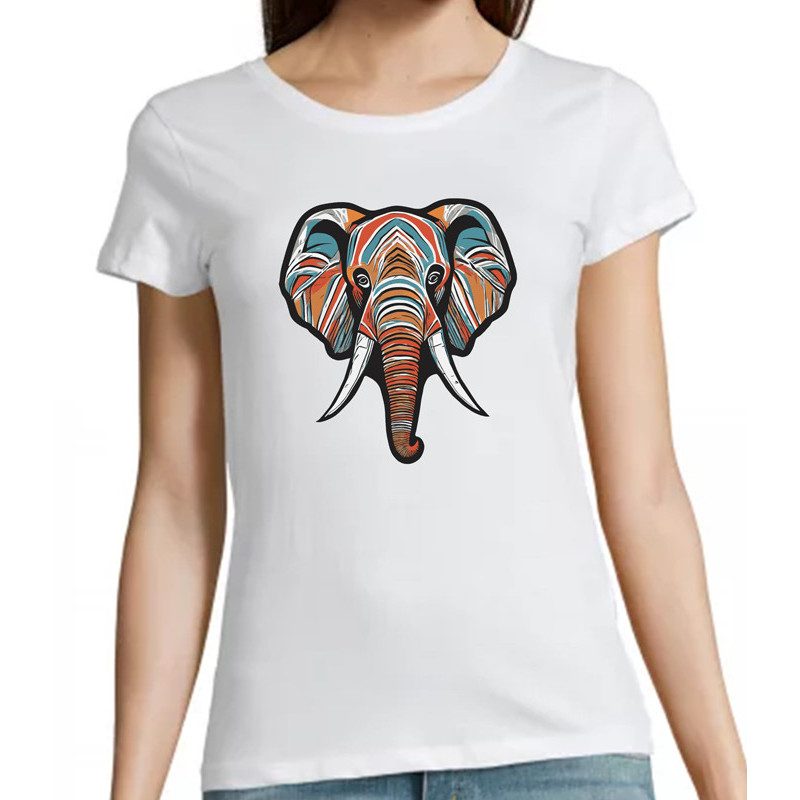 T Shirt éléphant- pour femme T Shirt éléphant- pour femme