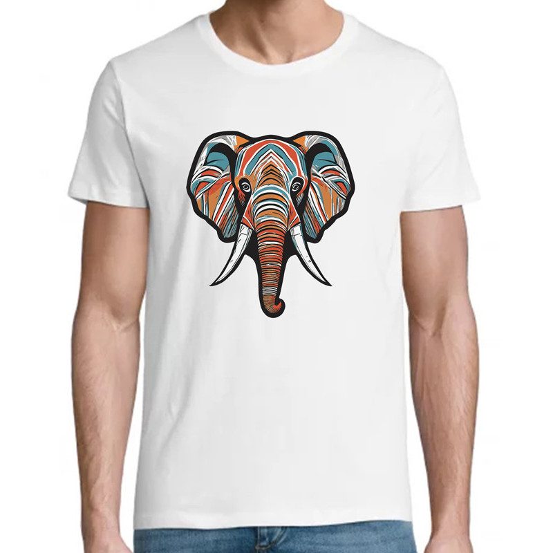 T Shirt éléphant - pour Homme - Atypics T Shirt éléphant - pour Homme - Atypics