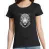 T Shirt léopard- pour femme